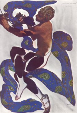Леон Бакст. Эскиз костюма к балету Нижинского «Послеполуденный отдых фавна» (1912)