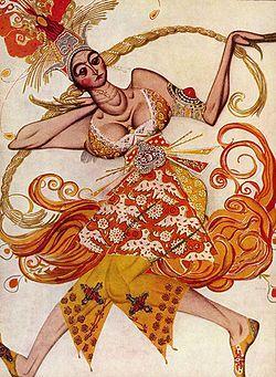 Леон Бакст. Эскиз костюма к балету «Жар-птица» (1910)