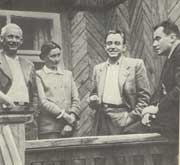 А.А. Фадеев, А.Степанова,
А. Корнейчук, В.Катаев.
Переделкино, 1949 год.
